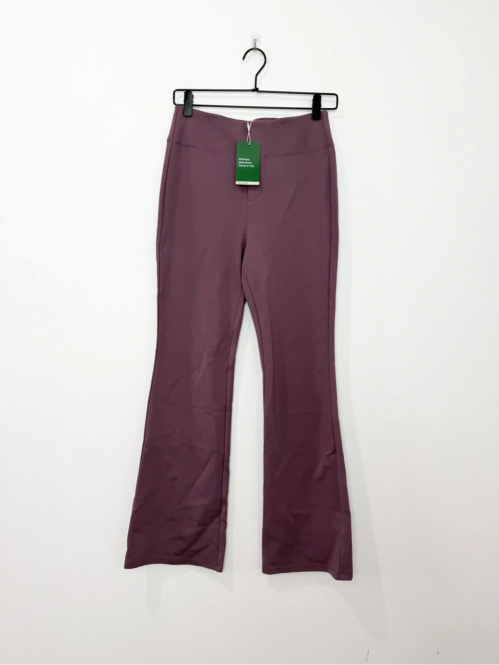 Halara Flex High Waisted Back Side Pocket Slight Flare Work Pants Purple NWT